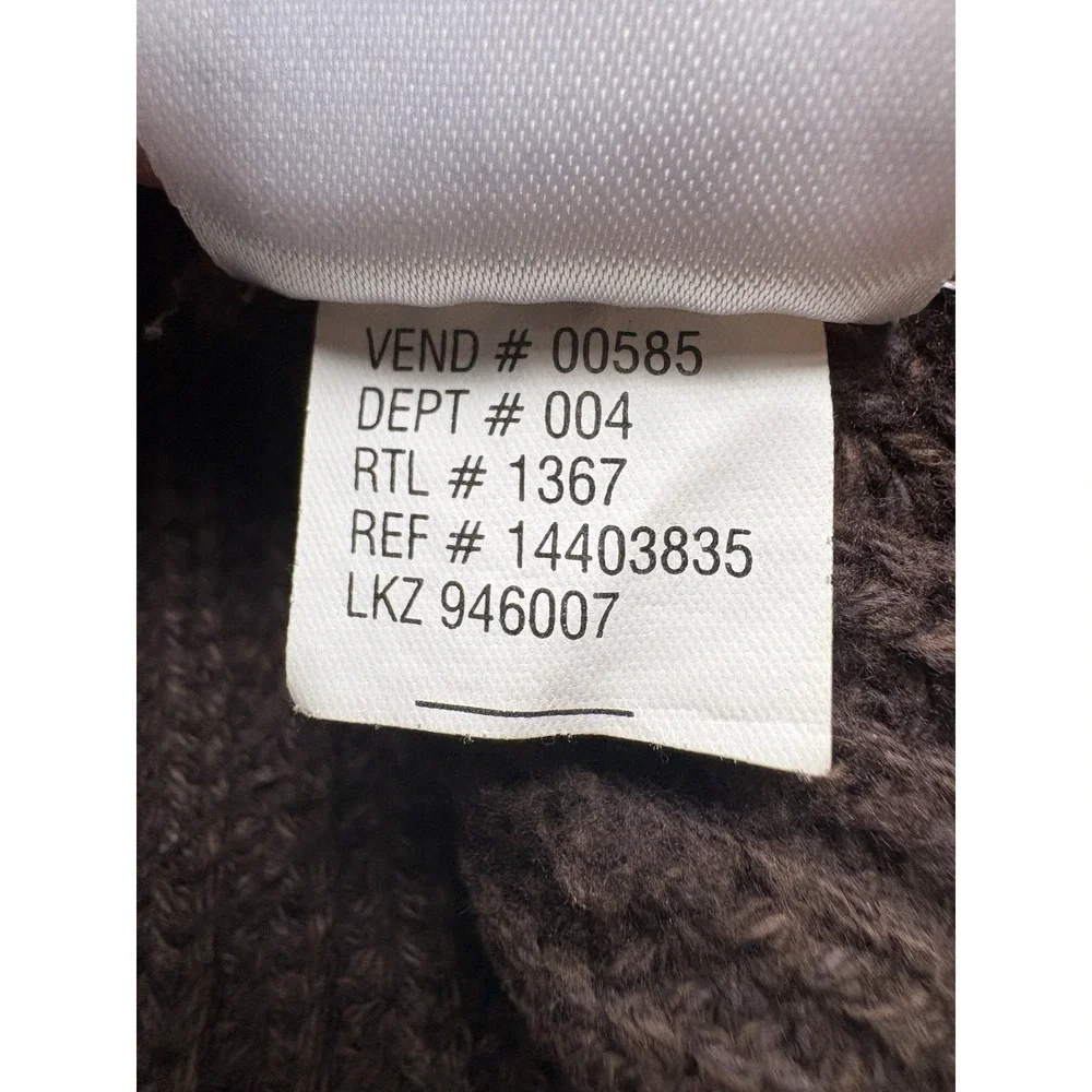 EDDIE BAUER Henley‎ Sweater Mens M Brown Knit Pullover - Picture 7 of 11